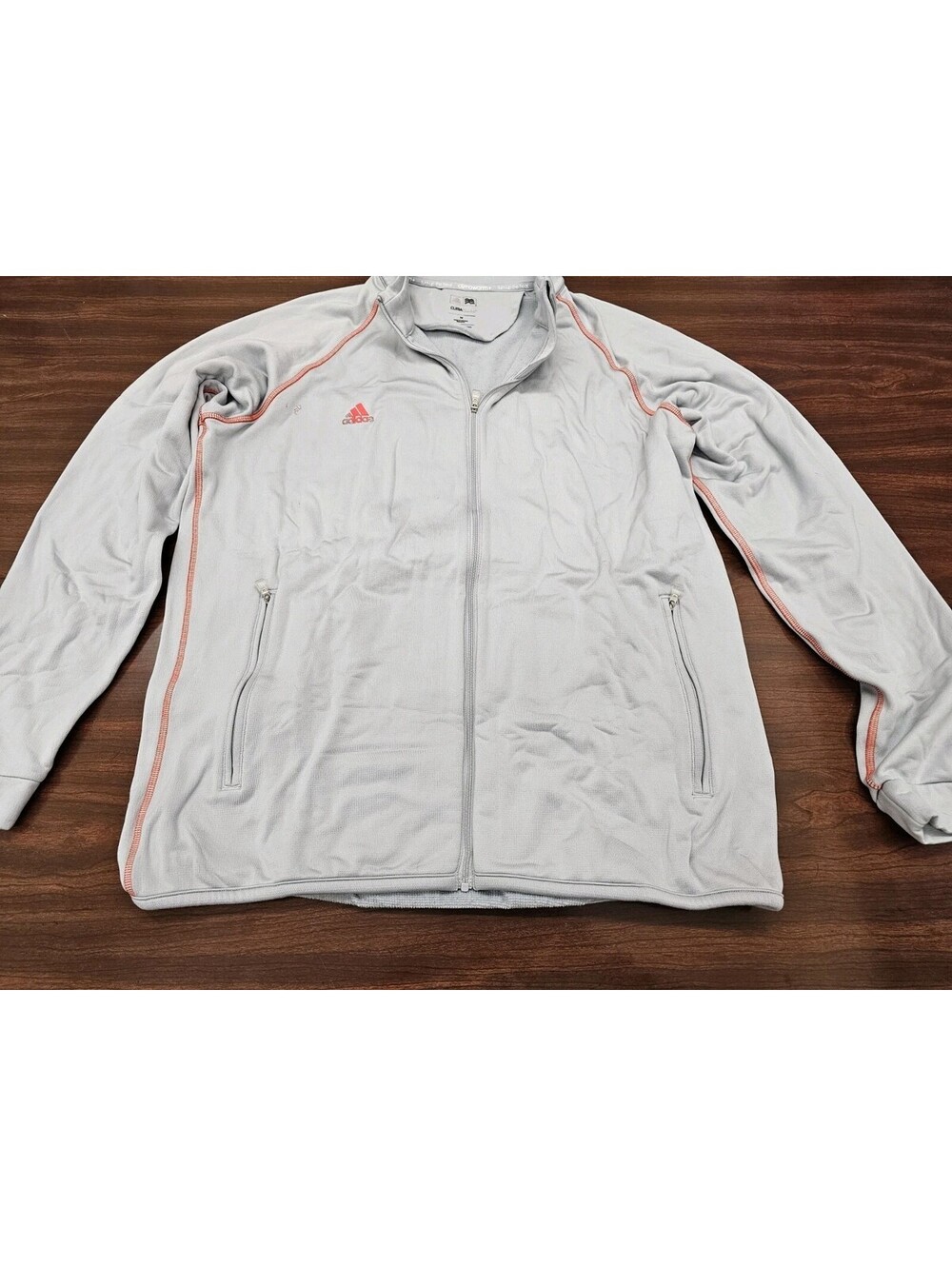 Adidas ClimaWarm+ Men Gray Full-Zip Hoodie Sweatshirt Medium Gorpcore Athleisure